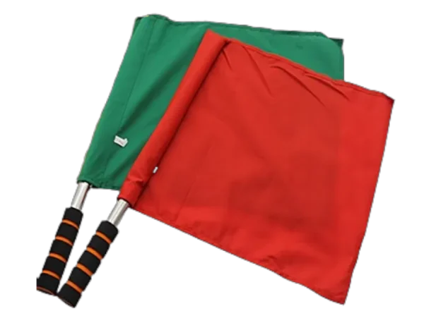 Traffic Flag red c/w wood handle