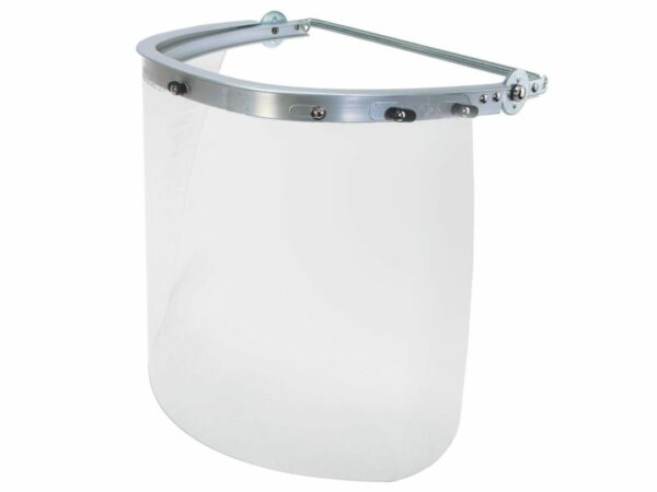 Aluminium cap attached Face Shields Complete (Hard Hat Fitted)