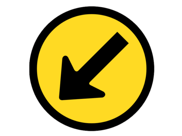 Temporary Keep Left Traffic Sign