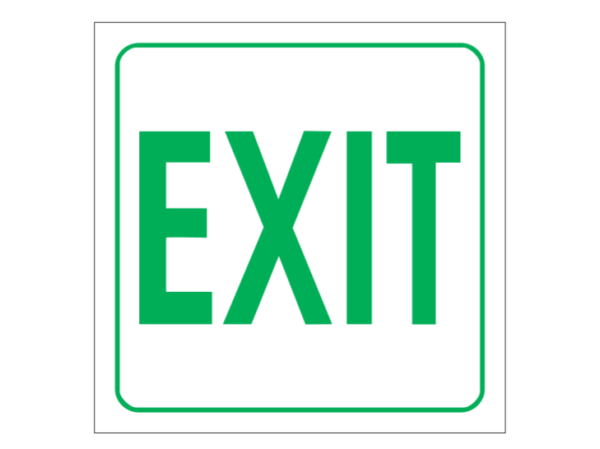 Emergency Exit Sign
