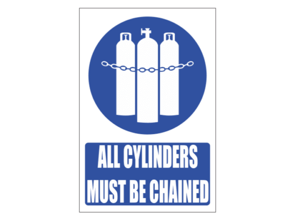 Cylinders to be Chained- Mandatory Sign - Informative