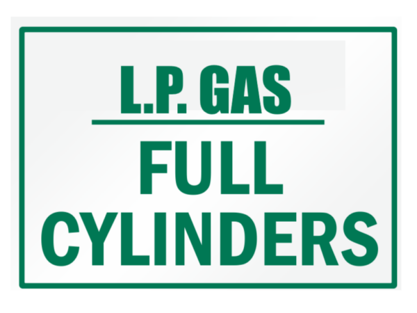 LPG Full Cylinder Storage Sign