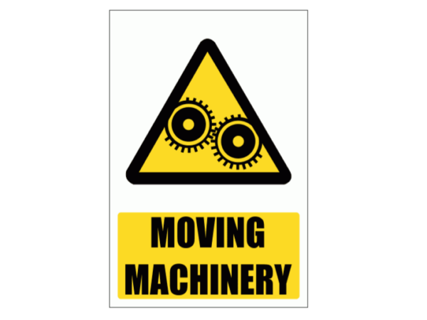 Moving Machinery Warning Sign