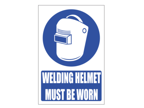 Welding Helmet - Mandatory Sign - Informative
