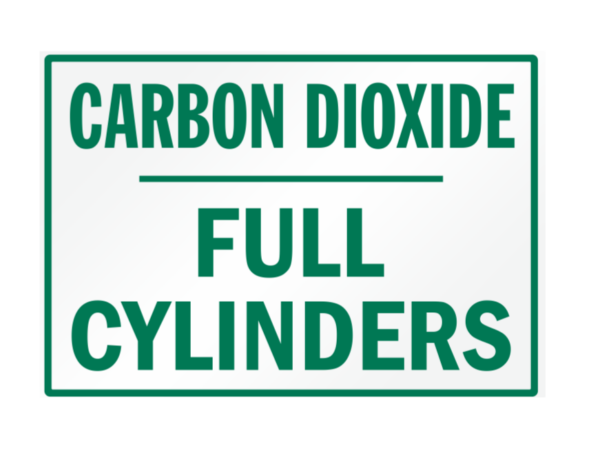 Carbon Dioxide Full Cylinder Storage Sign