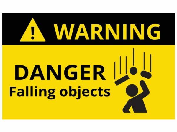 Falling Objects Warning Sign